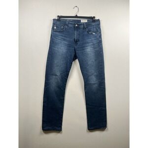 Adriano Goldschmied Everett Ag-Ed Jeans Slim Straight Men 32X33 Blue Distressed